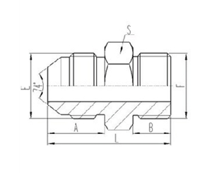 美制JIC螺紋74°錐面密封過渡接頭